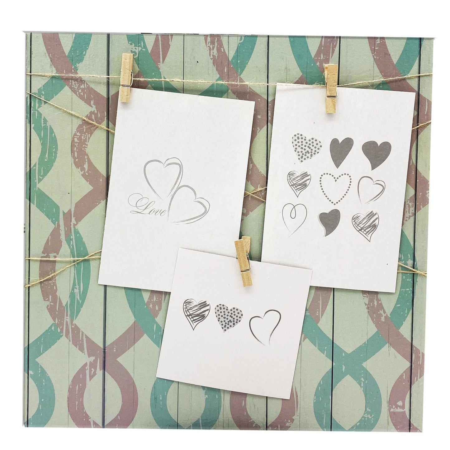 11.75" x 4.75" Art Decor Hanger with Clothespins