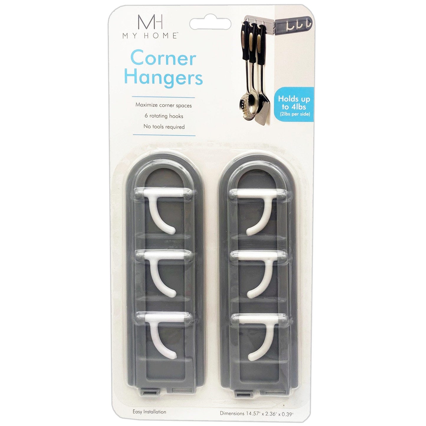 My Home 2 Pack Foldable Corner Hangers