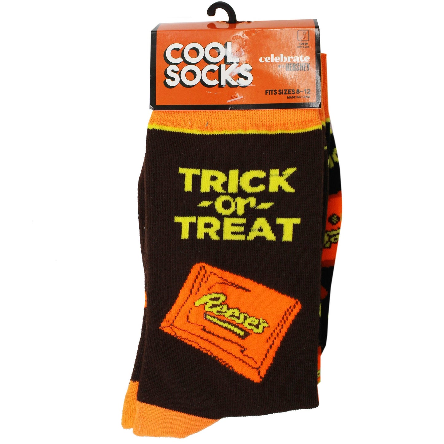 OddSox Hershey Reeses Trick-Or-Treat 2 Pack Mens Crewsocks Size 8-12