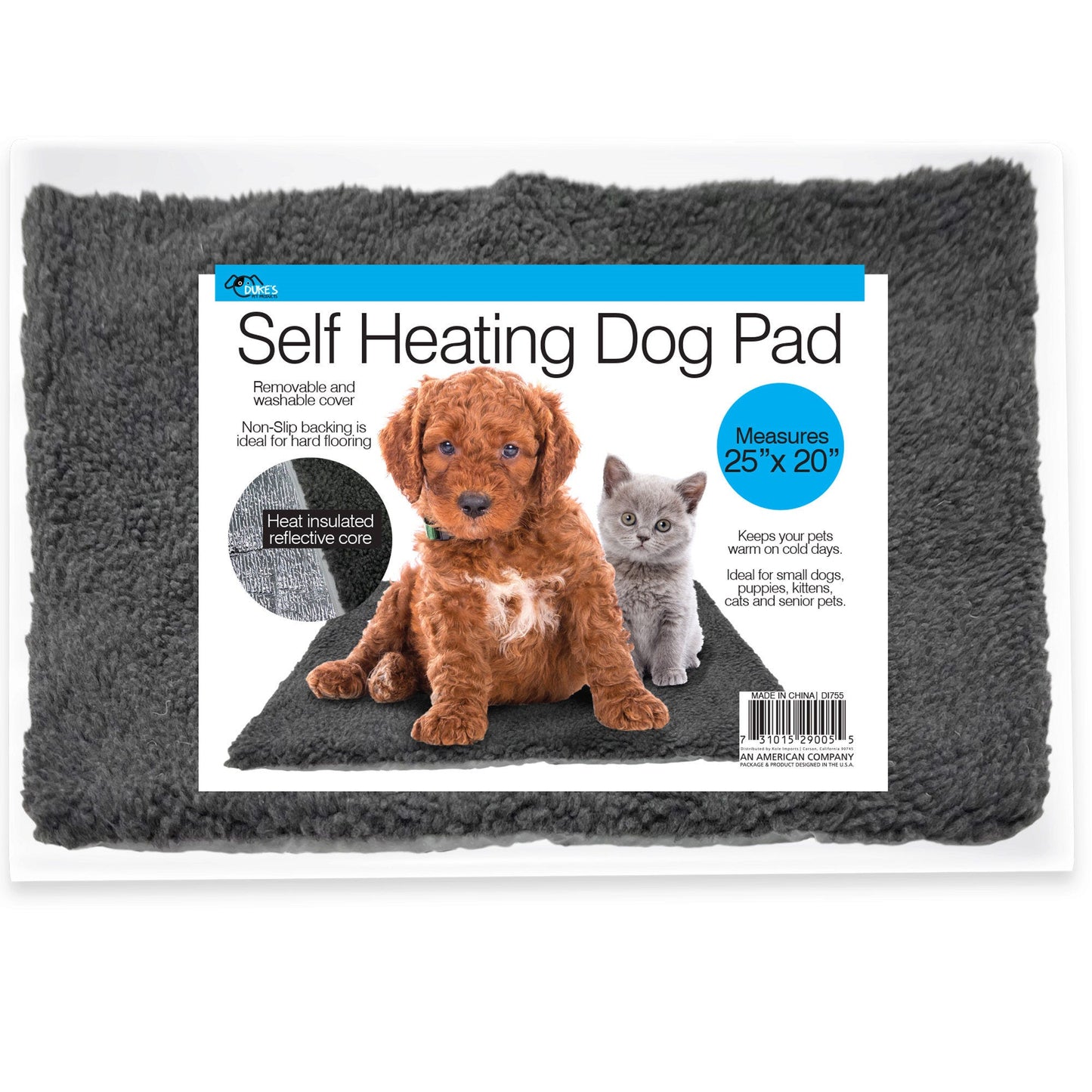 20"x25" Soft Pet Self-Heating Pad Bed