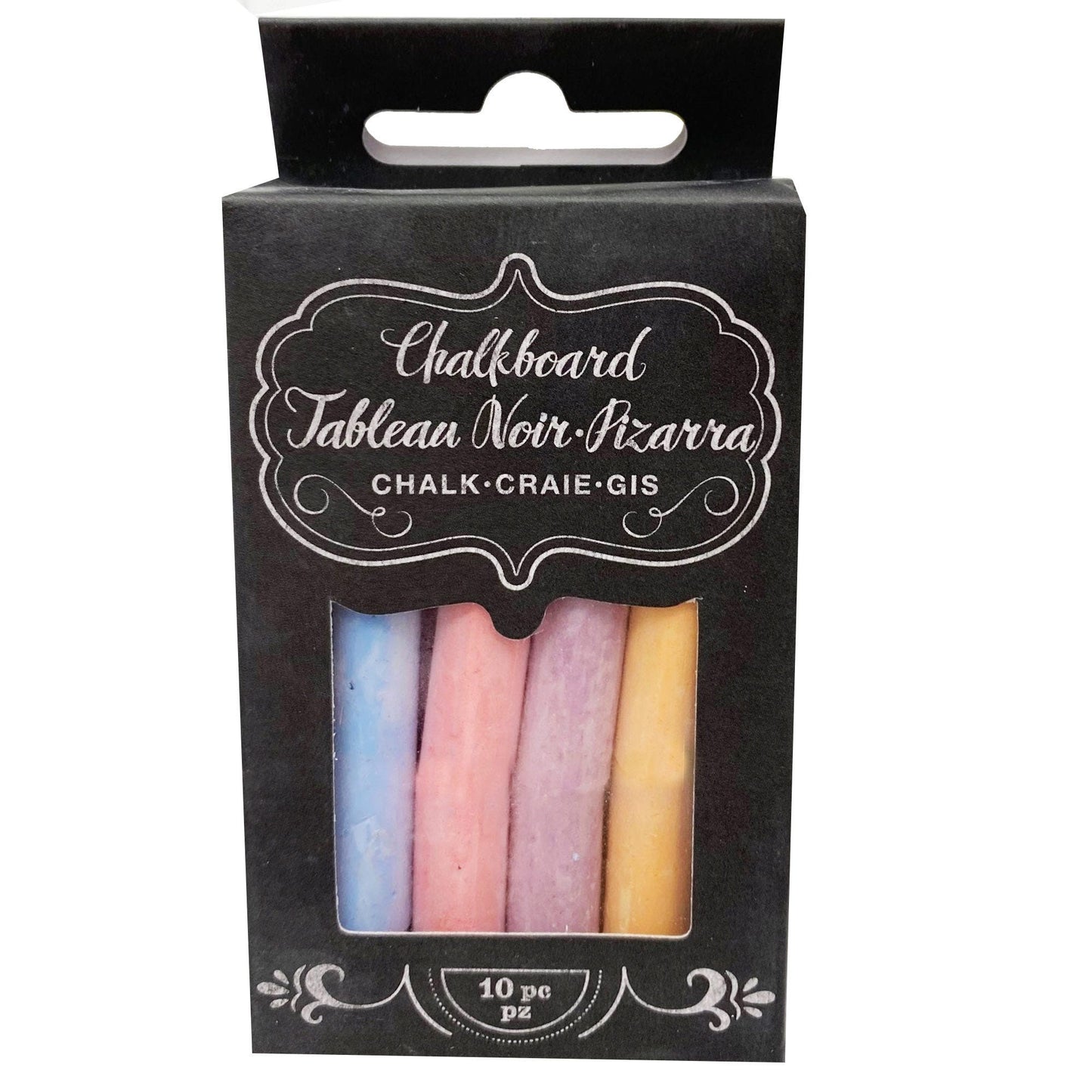 10 Piece Colored Chalk Stick Set