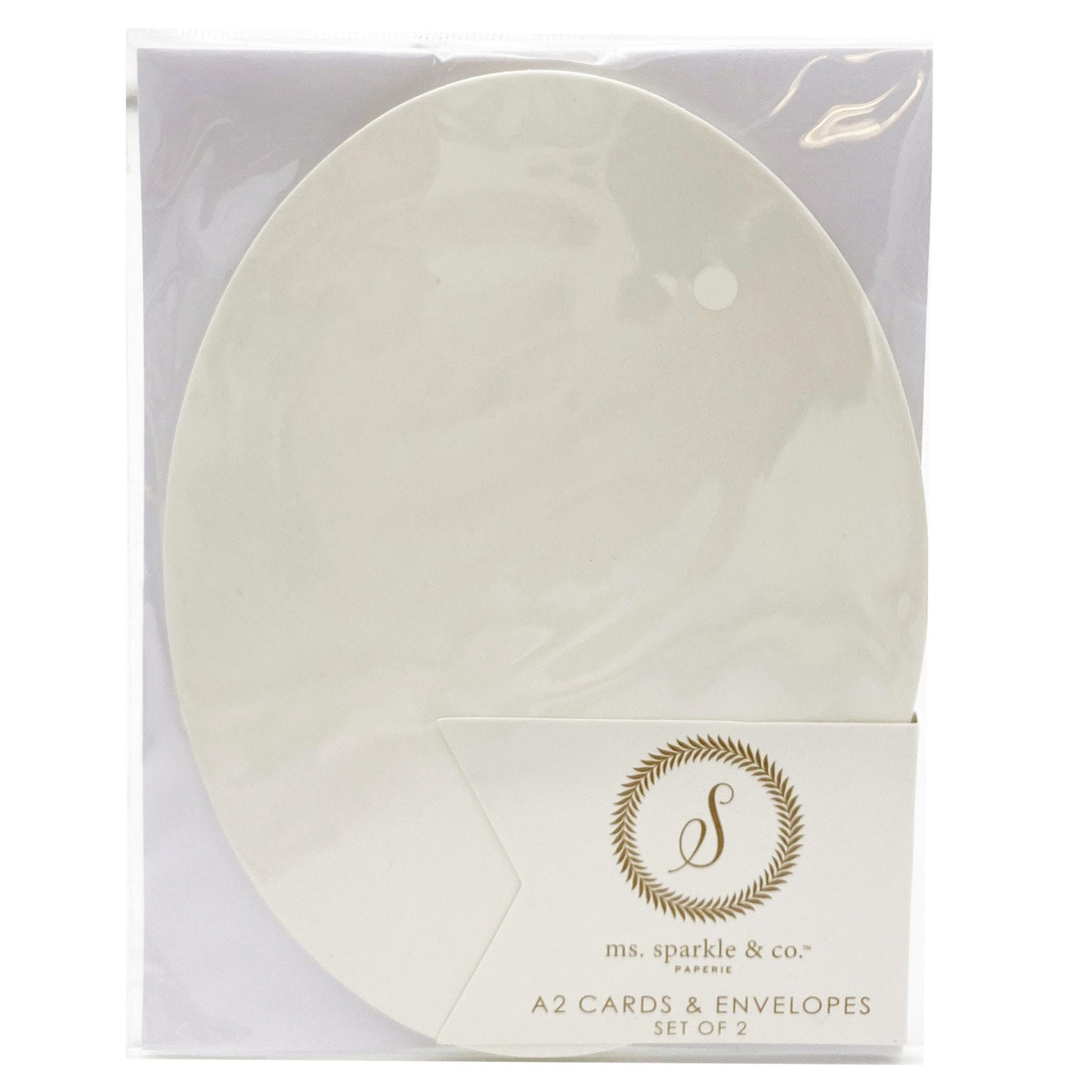 Oval Shaped Notecards Set of 3