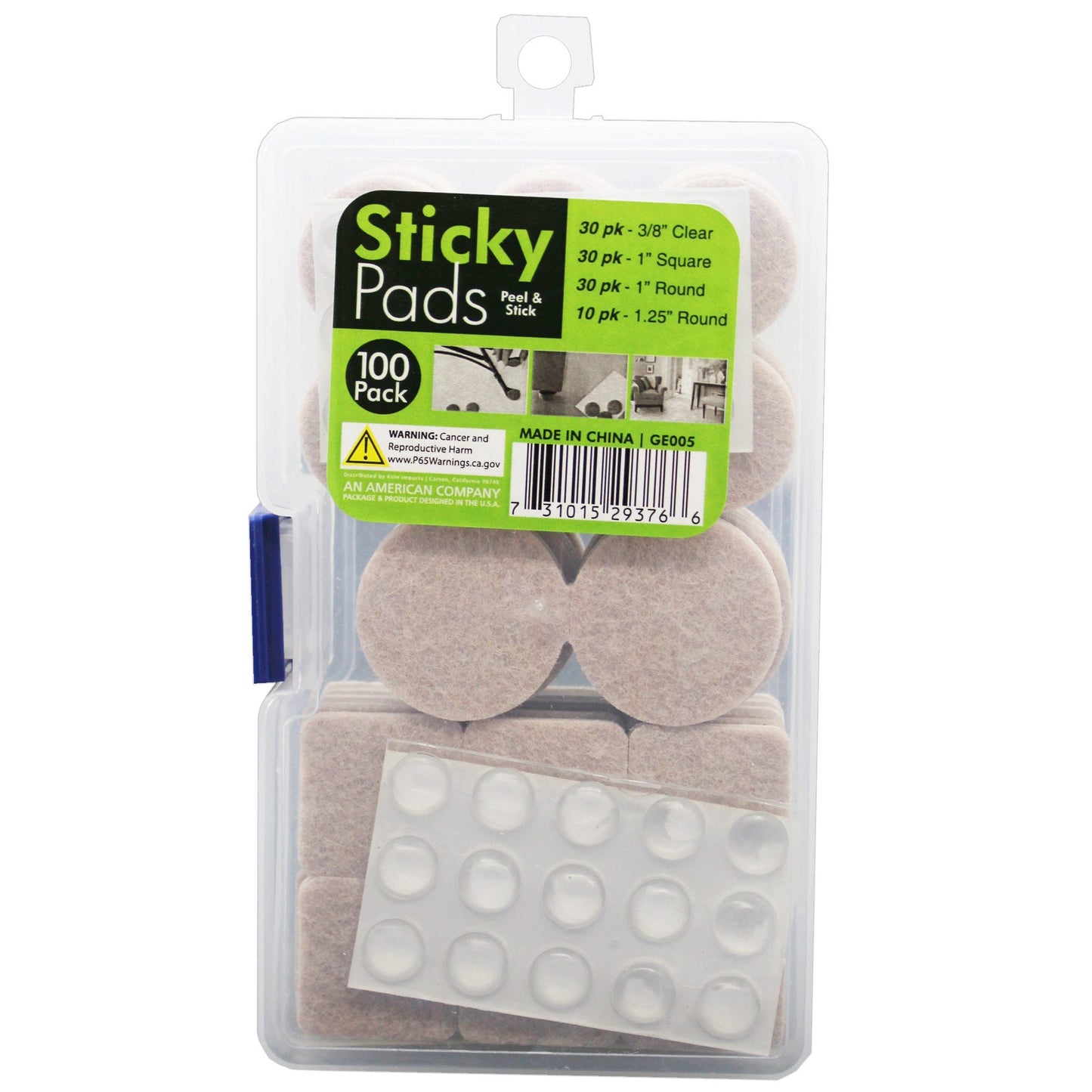 100 Pack Furniture Bumper and Slides With Case