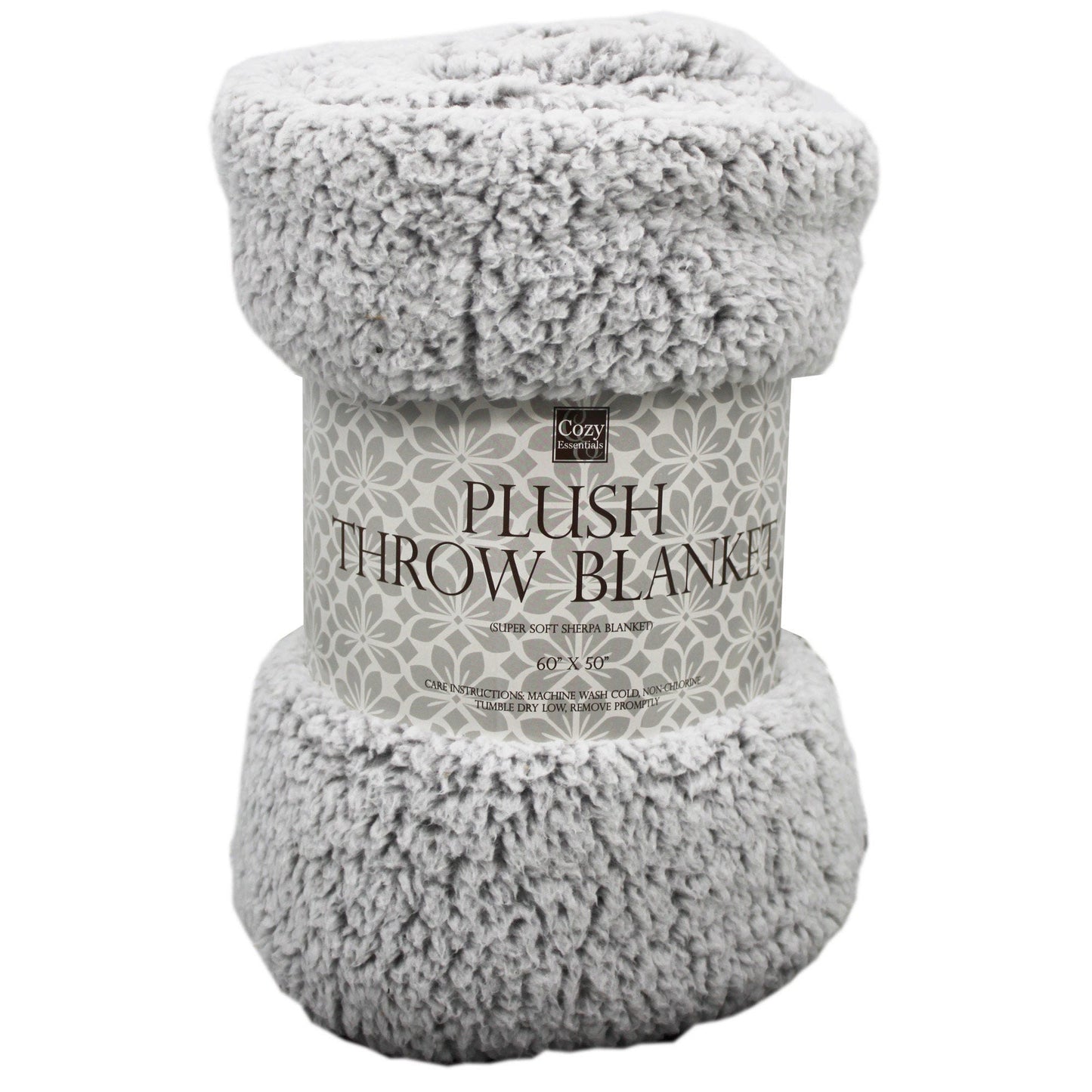 Two Tone Cotton Sherpa Throw Blanket in Assorted Colors