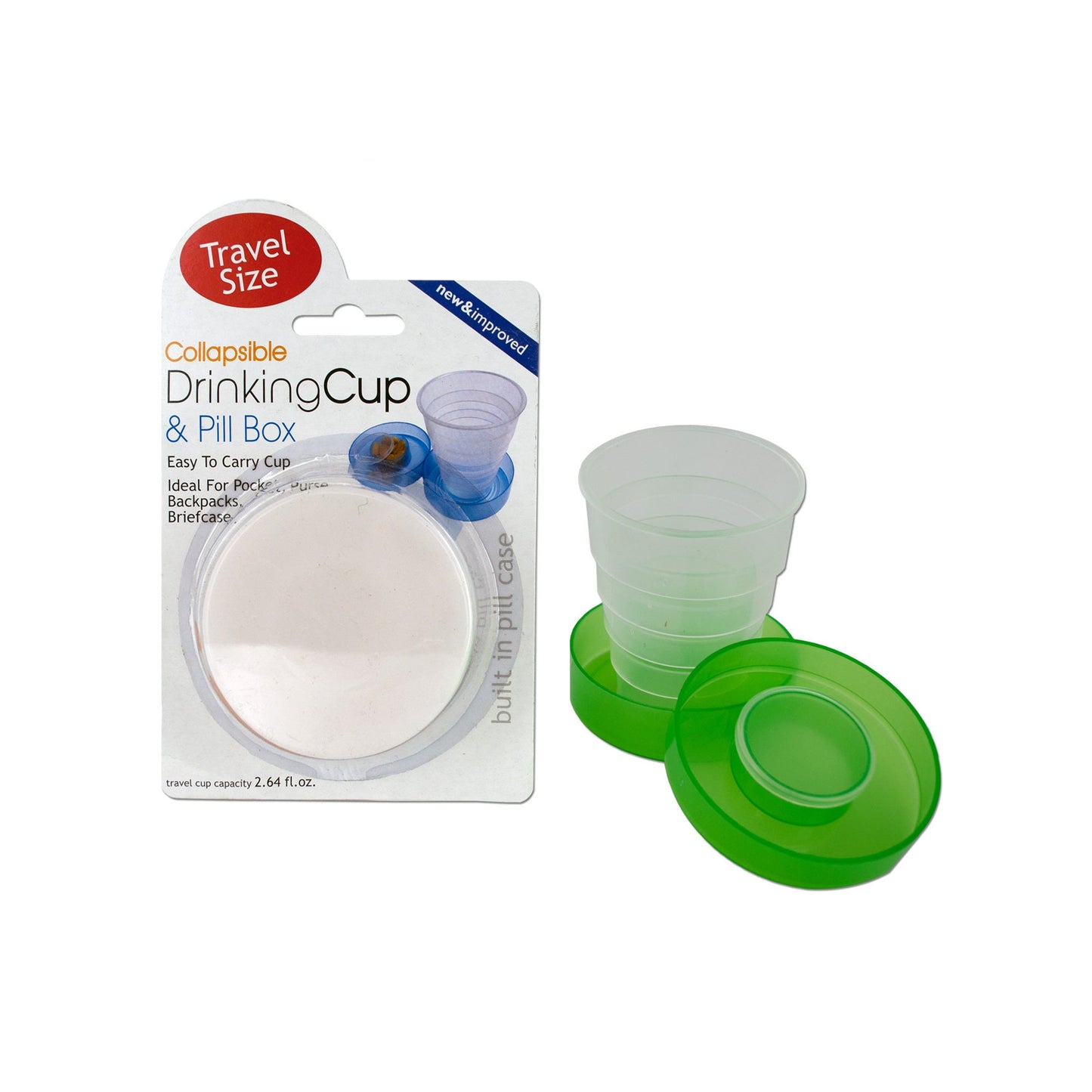 Collapsible Drinking Cup & Pill Box