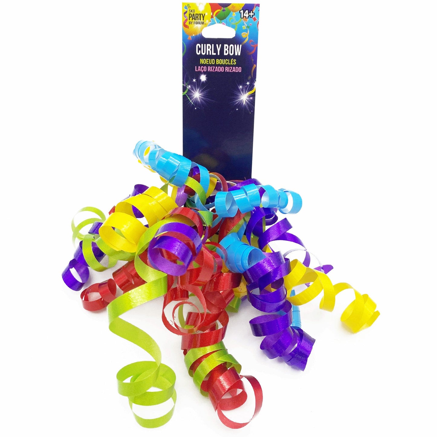 Multi-color Curly Adhesive Gift Bow