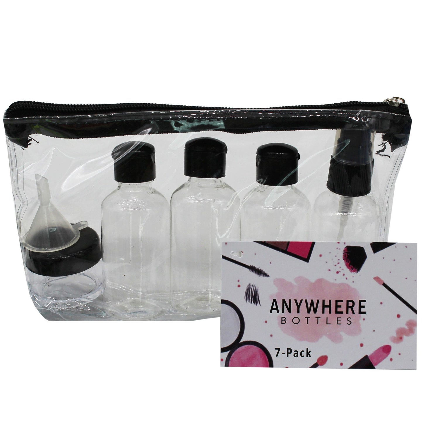 7 Pack Travel Anywhere Bottles with Bag
