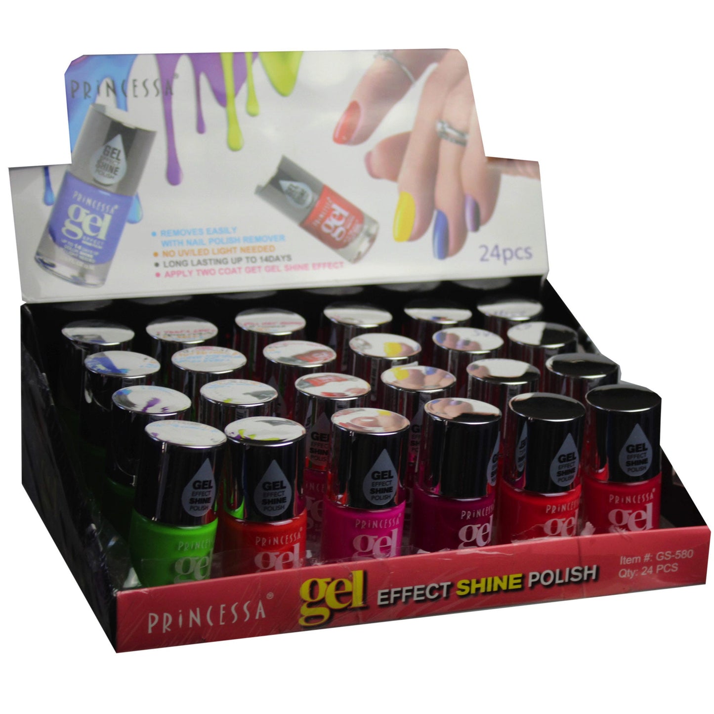 Ultra Neon Gel Nail Polish Asst Colors in Display