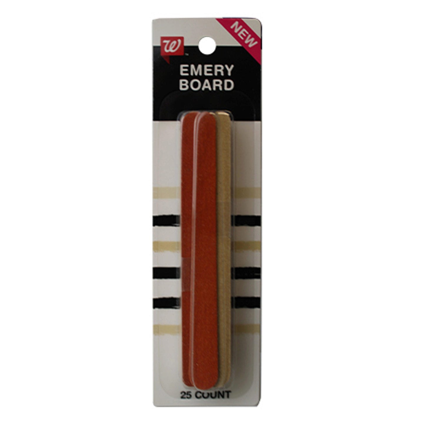 25 Pack 4.5" Emery Boards in Walgreens Packaging