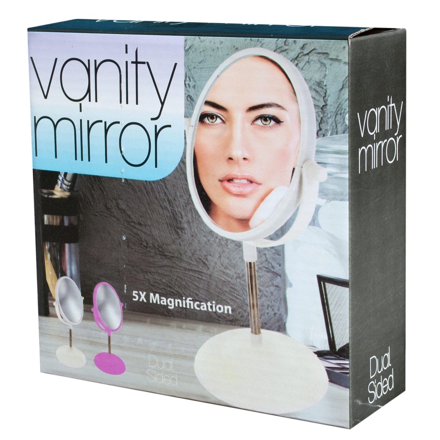 Dual-Sided 5X Magnifying Vanity Mirror