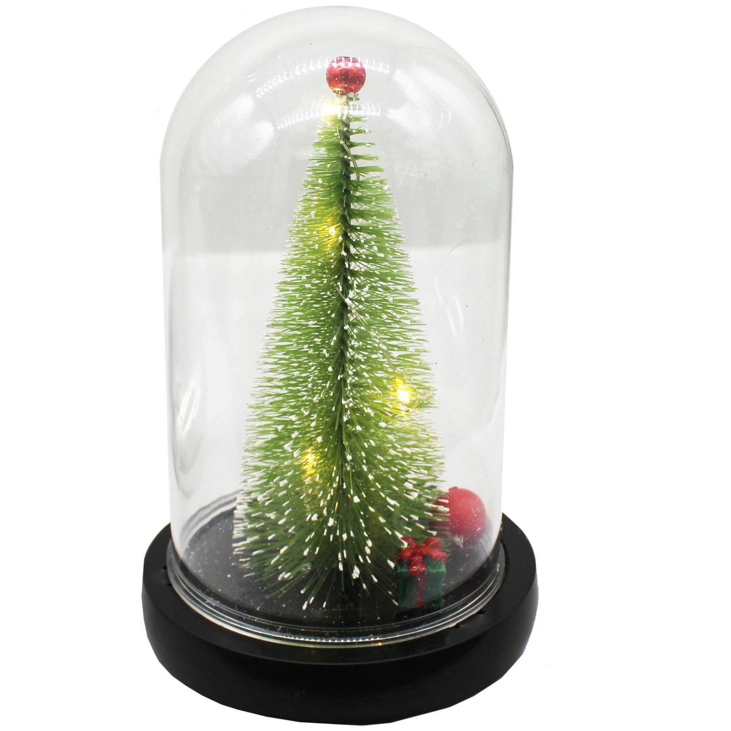 LED Holiday Tree Cloche with Red Fruit