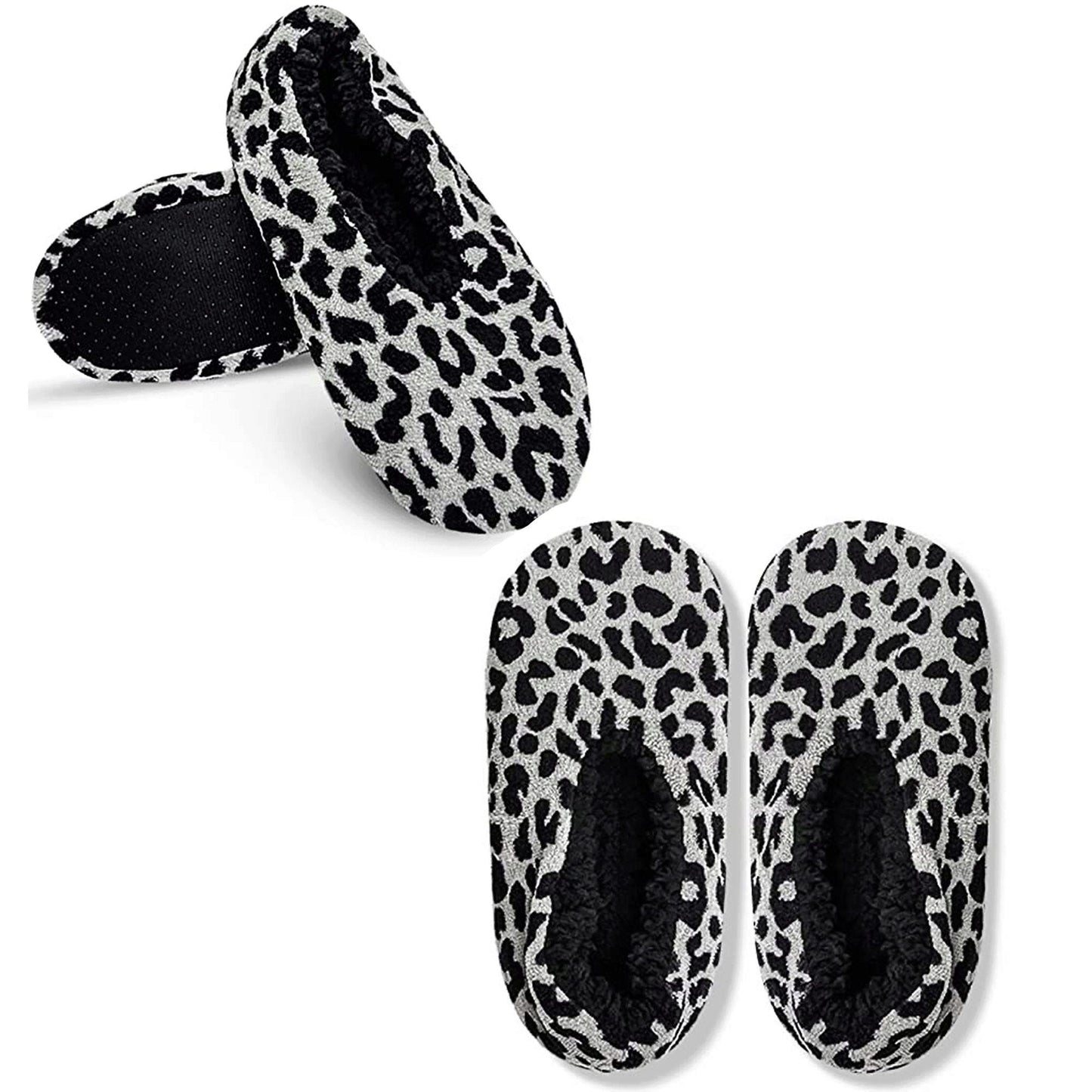 Isaac Mizrahi Leopard Sherpa Lined Slippers Size Medium