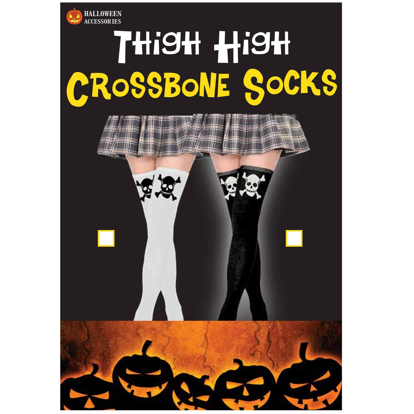 Thigh High Socks White/Black & Black/White