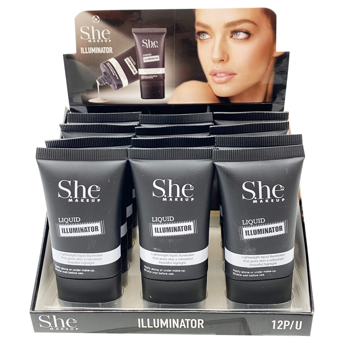 Liquid Face Illuminator in Countertop Display