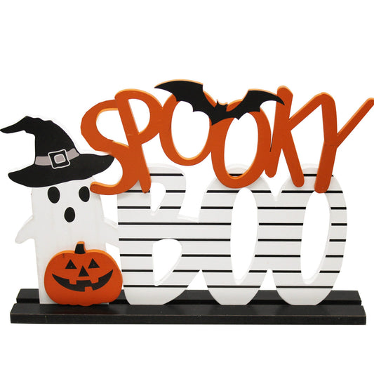 Spooky Halloween Ghost Tabletop Die-Cut Sign
