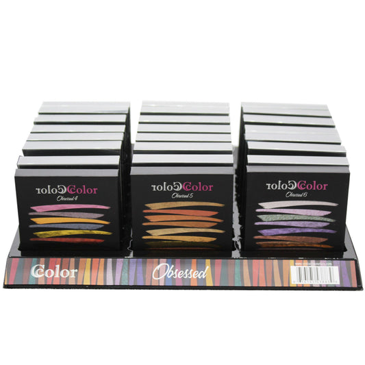 Obsessed 4-6 9 Shade Eyeshadow Palette in Countertop Display 9 color Eyeshadow Palette