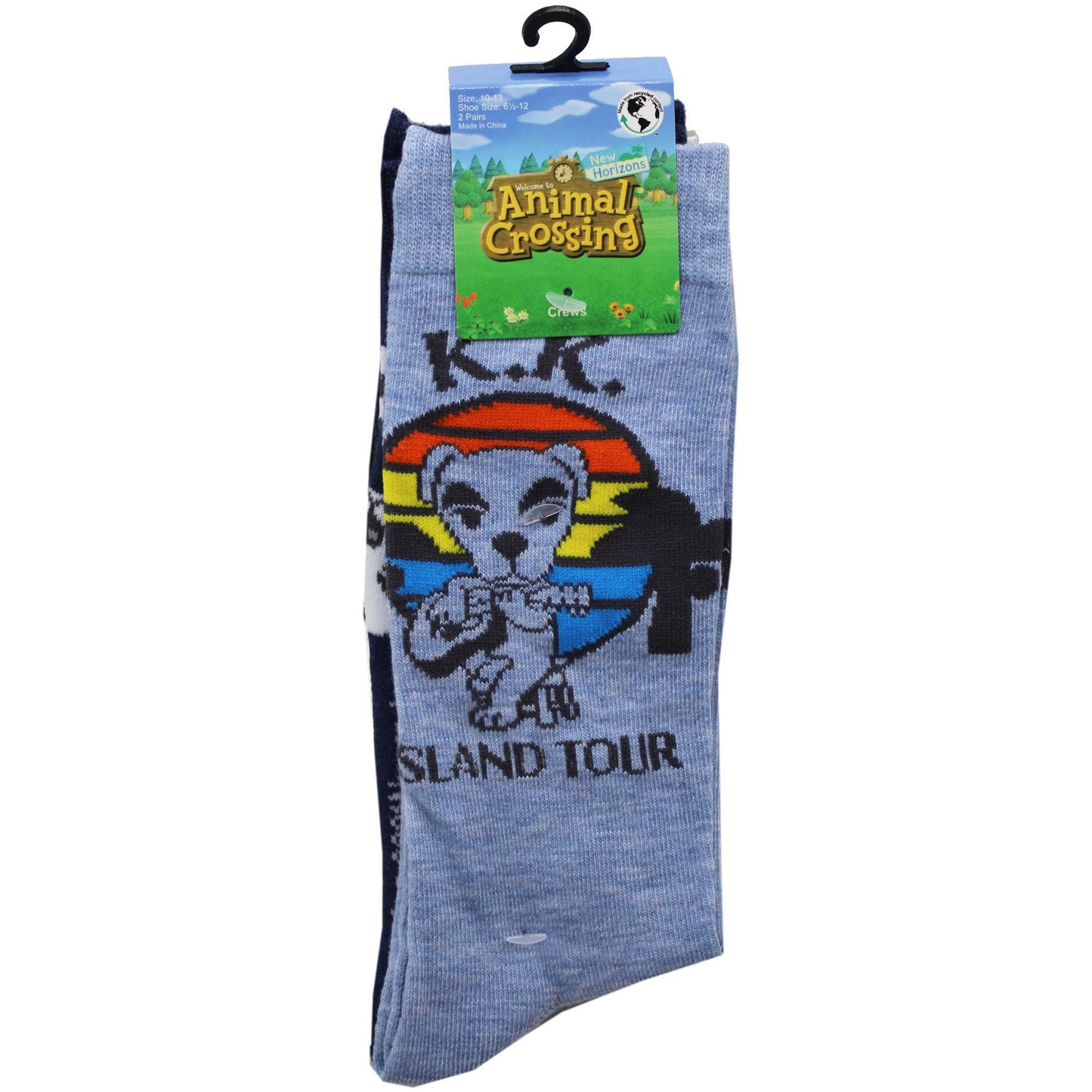 2 Pack Men's Animal Crossing Crew Socks Size 10-13