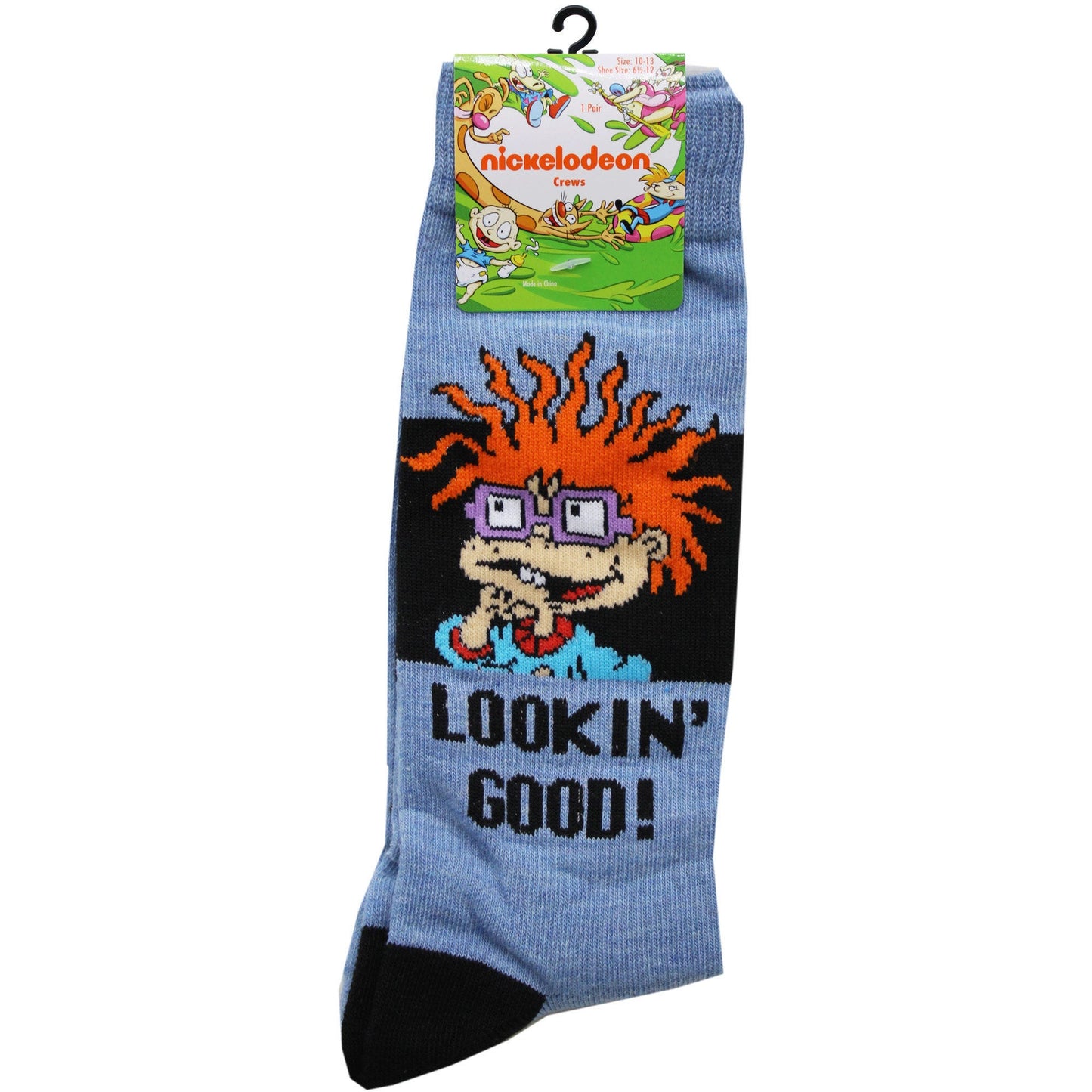 2 Pack Rugrats Looking Good Crew Socks Size 10-13