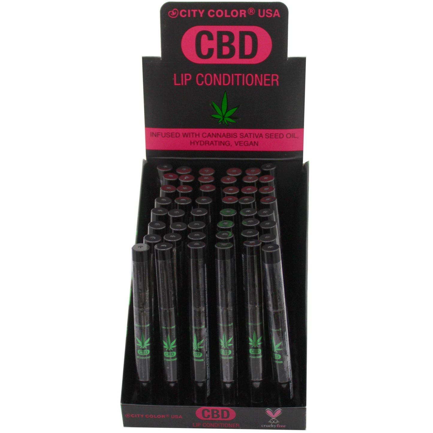 City Color CBD Lip Conditioner in Countertop Display