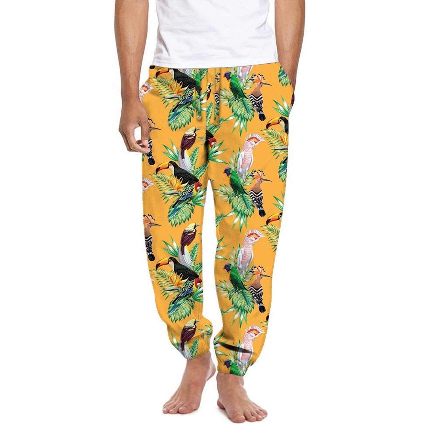 Men's Bird Of Paradise Pajama Lounge Pants in Extra Large