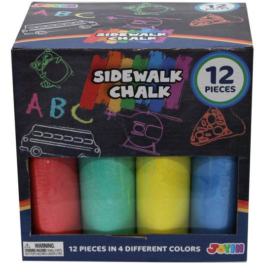 12 Piece Non-Toxic Washable Jumbo Chalk