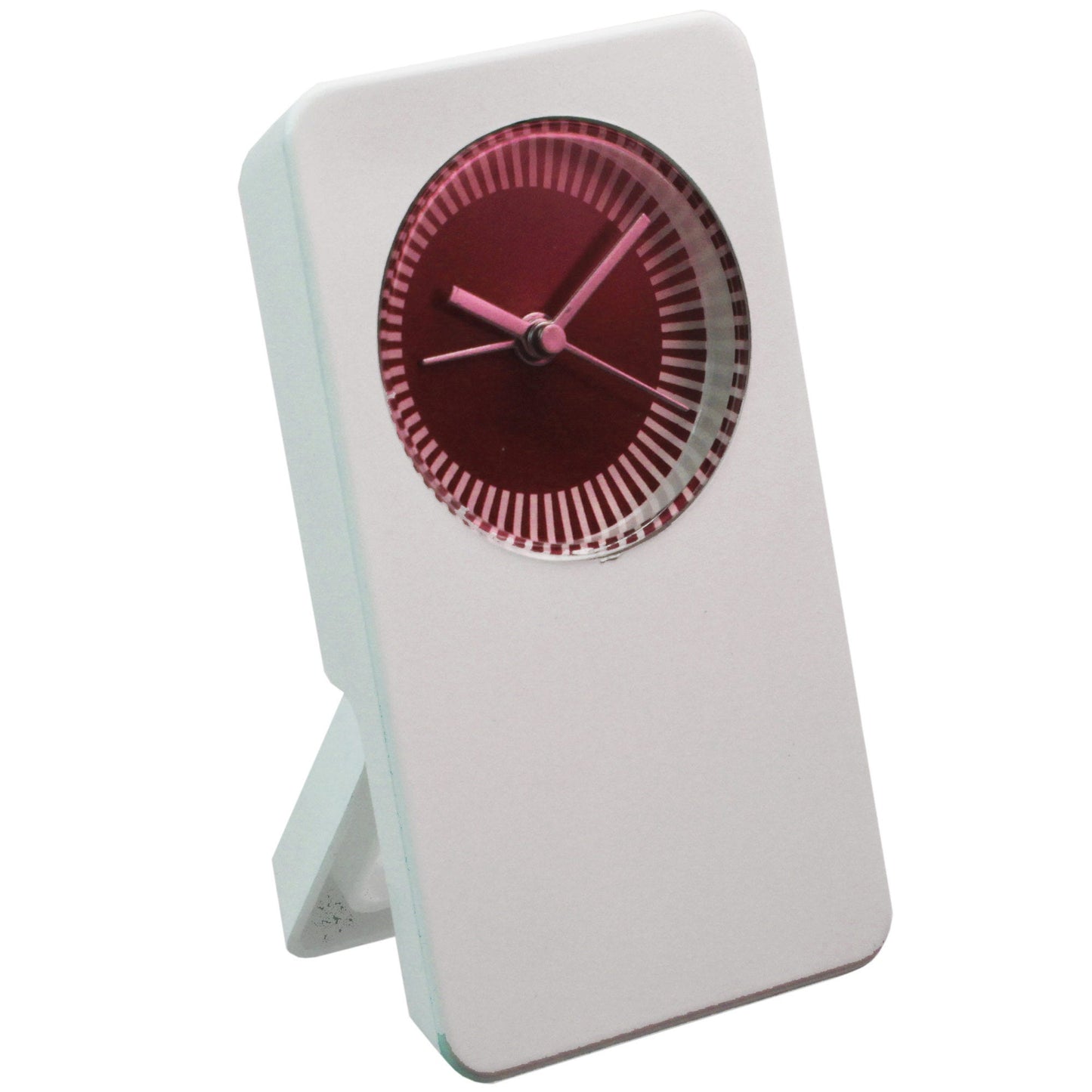 Analog Desktop Clock in Red