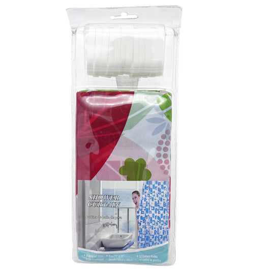 71" X 71" Shower Curtain with Hooks in Assorted Designs