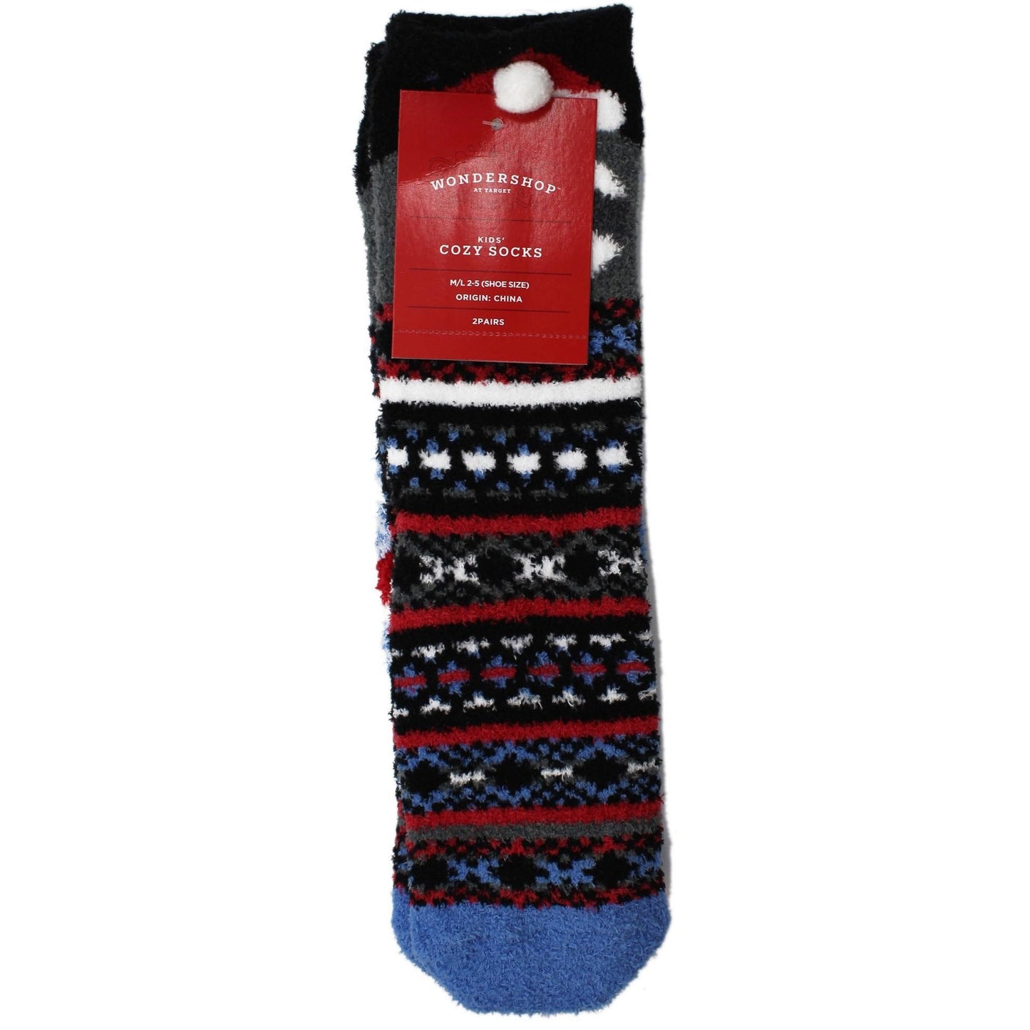 Wondershop 2 Pack Fuzy Holiday Socks Sloth Theme Size M/L