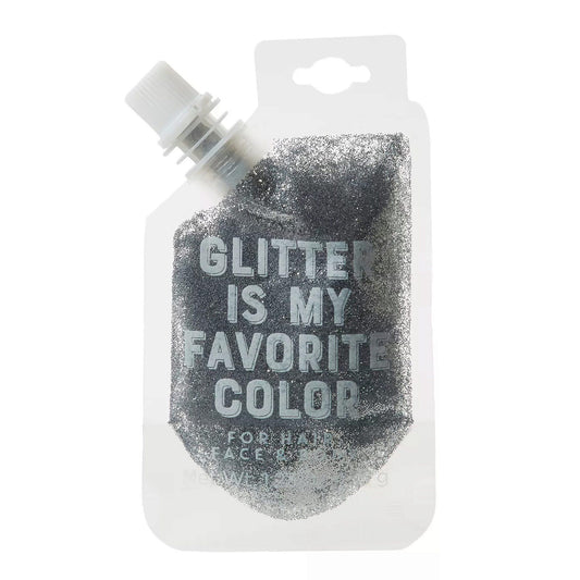Silver Mini Body Glitter Pouch