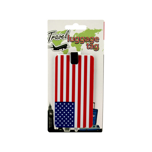 American Flag Luggage Tag