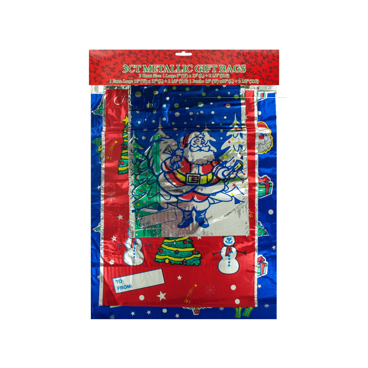 Metallic Christmas Gift Bags
