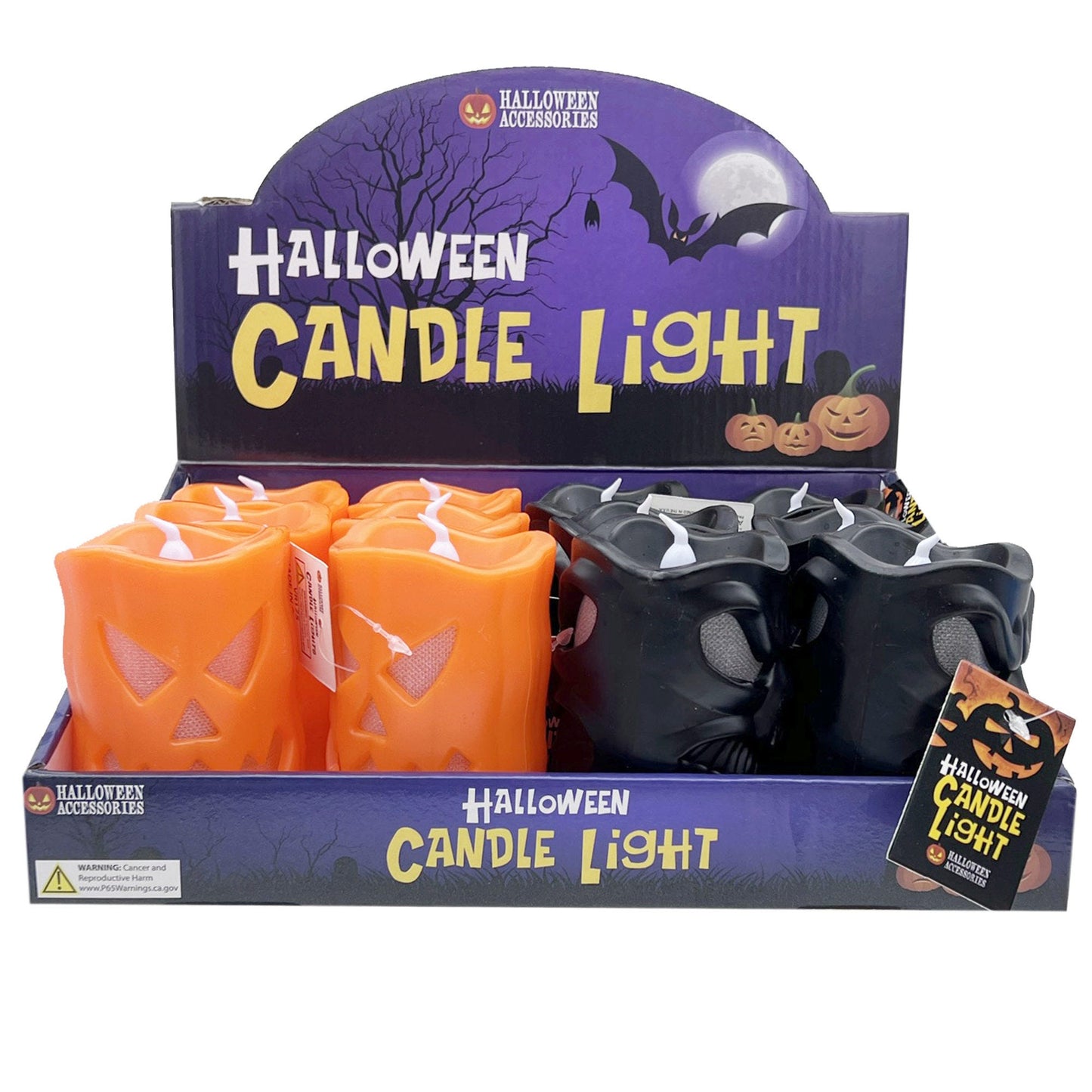 Battery Operated Scary Face Halloween Candle